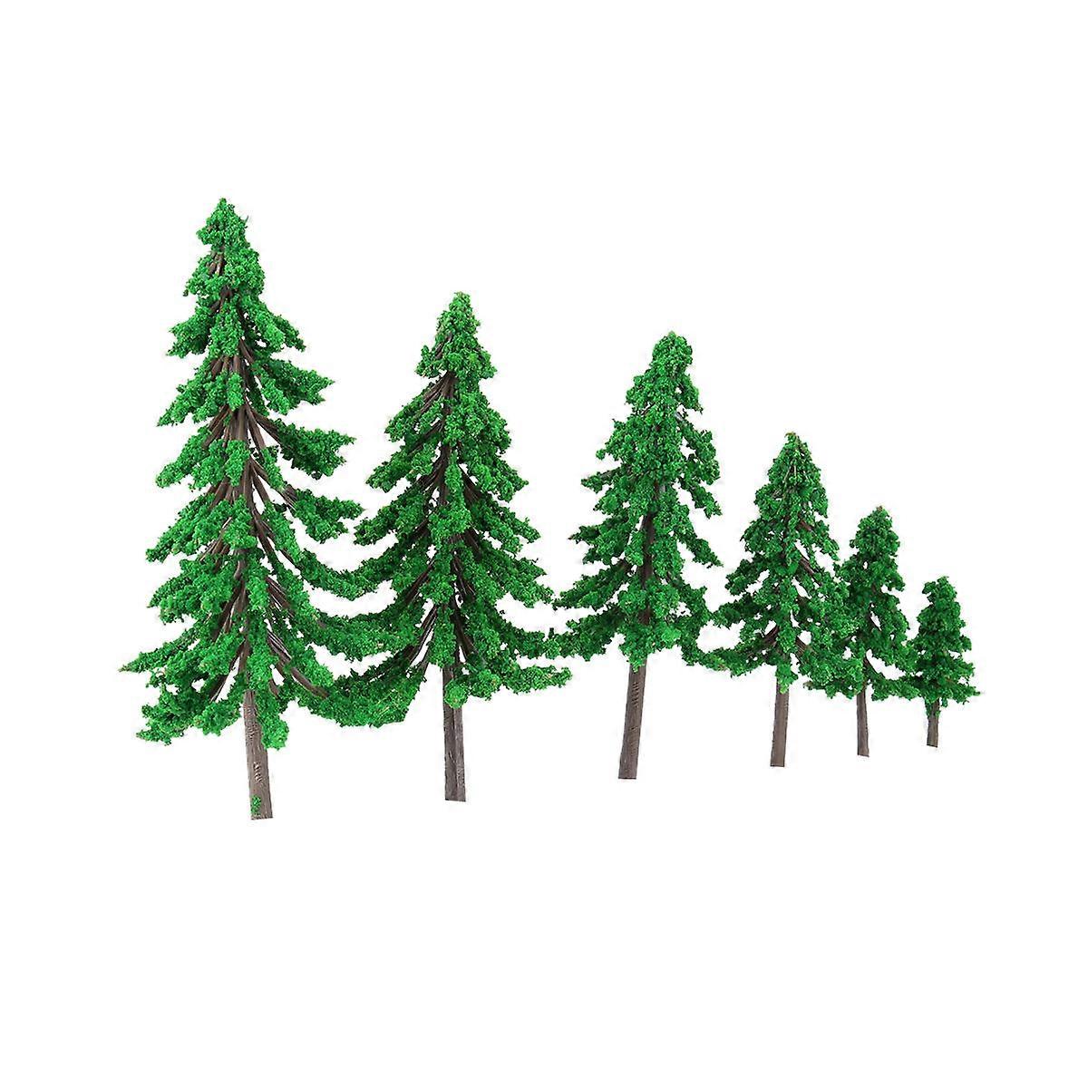 Construction Model Tree for Decoration Plastic Cedar Tree 30Pcs Green