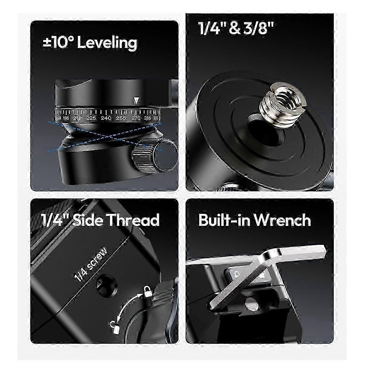 U190 II Fluid Tripod Head Quick Release Ball Head