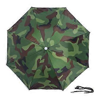 Foldable Umbrella Hat Portable Waterproof Outdoor Fishing Umbrella Cap compatible with AdultCamouflage
