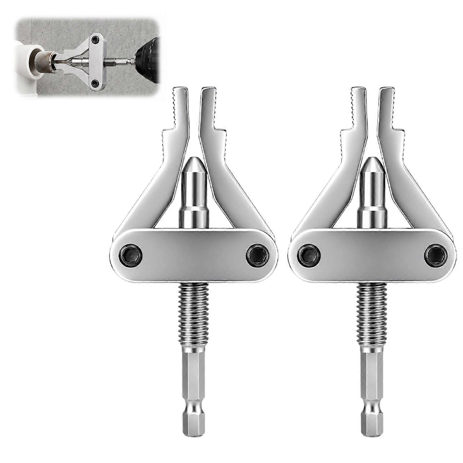 Internal Pipe Thread Puller with Serrated Grip for 1/2", 3/4", 1" Pipe Repair Multicolor