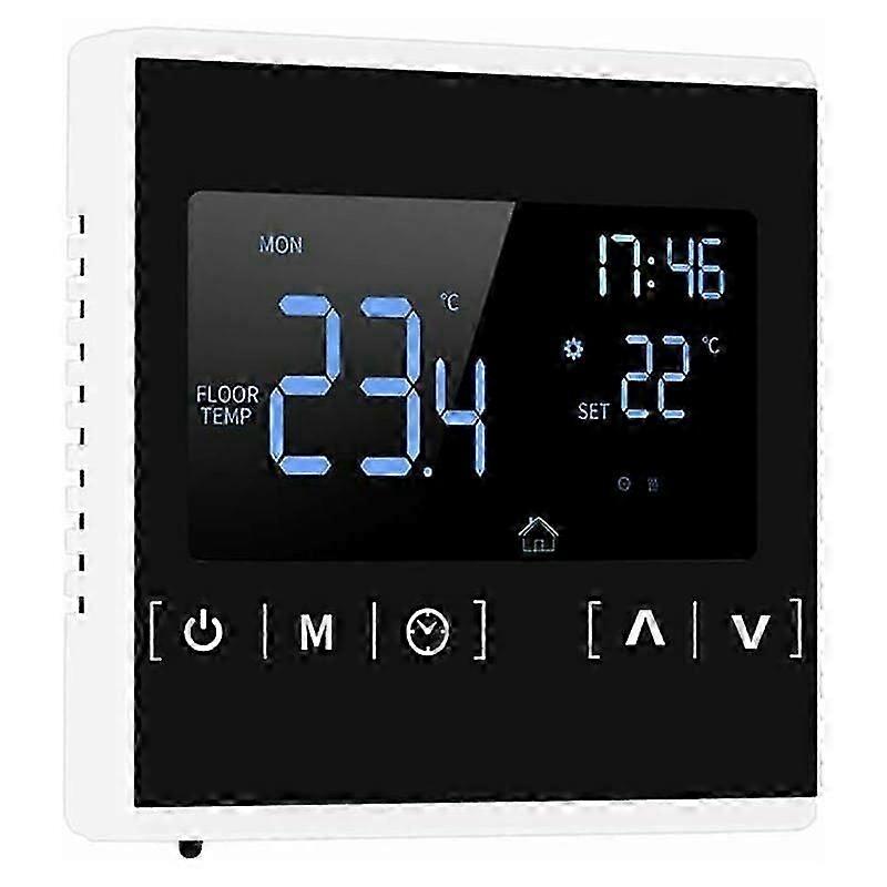 Floor Heating Thermostat Programmable LCD Display Dual Control 3m External Temperature Sensor