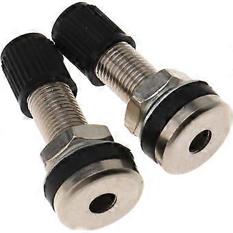 2pcs Car Motorcycle Tire Tire Valve Tubeless Metal Valve Stems with Dust Caps15*32mm