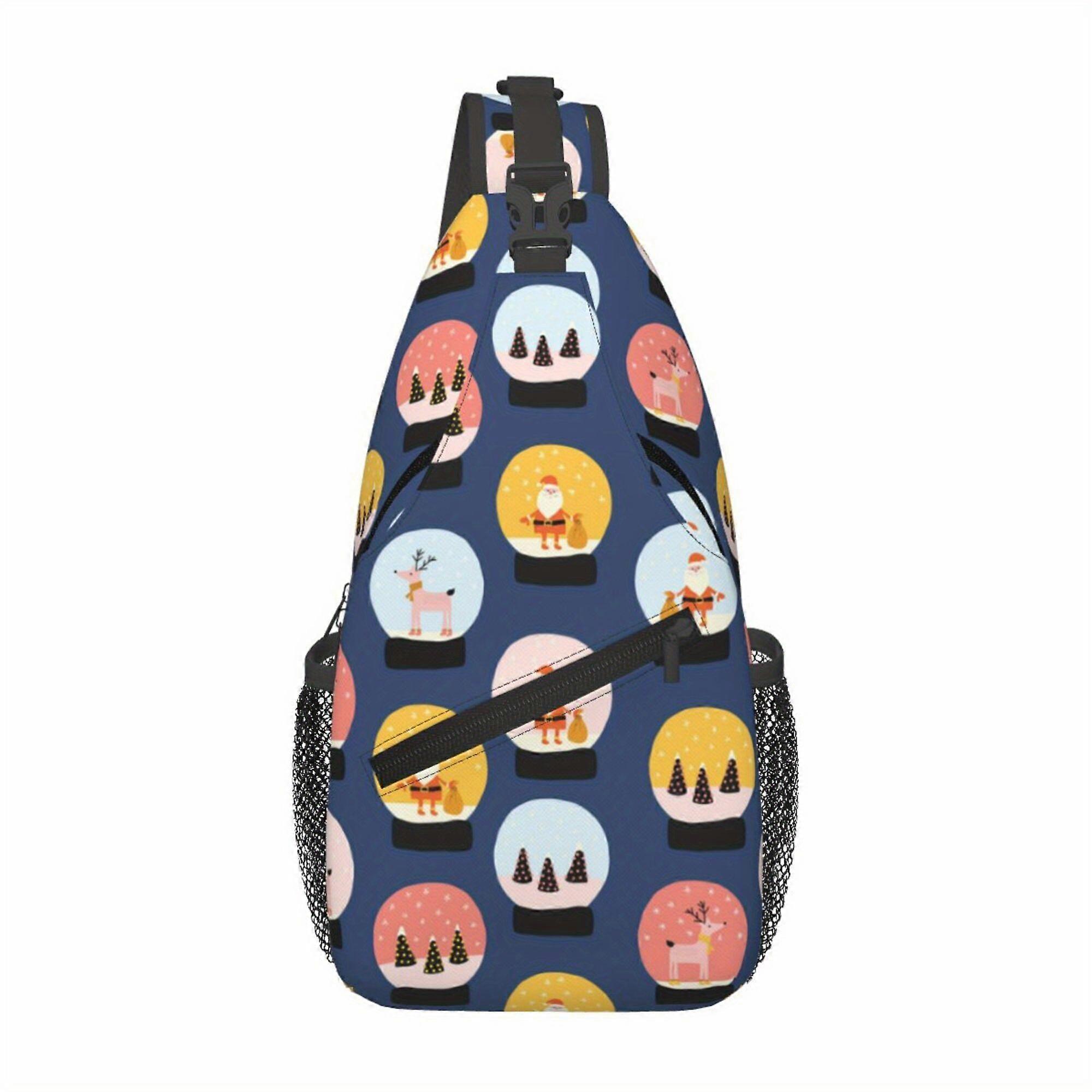 Sac bandoulière homme en polyester avec impression de positionnement, sac à bandoulière décontracté et résistant avec fermeture éclair sécurisée, Ch-Hdwxa