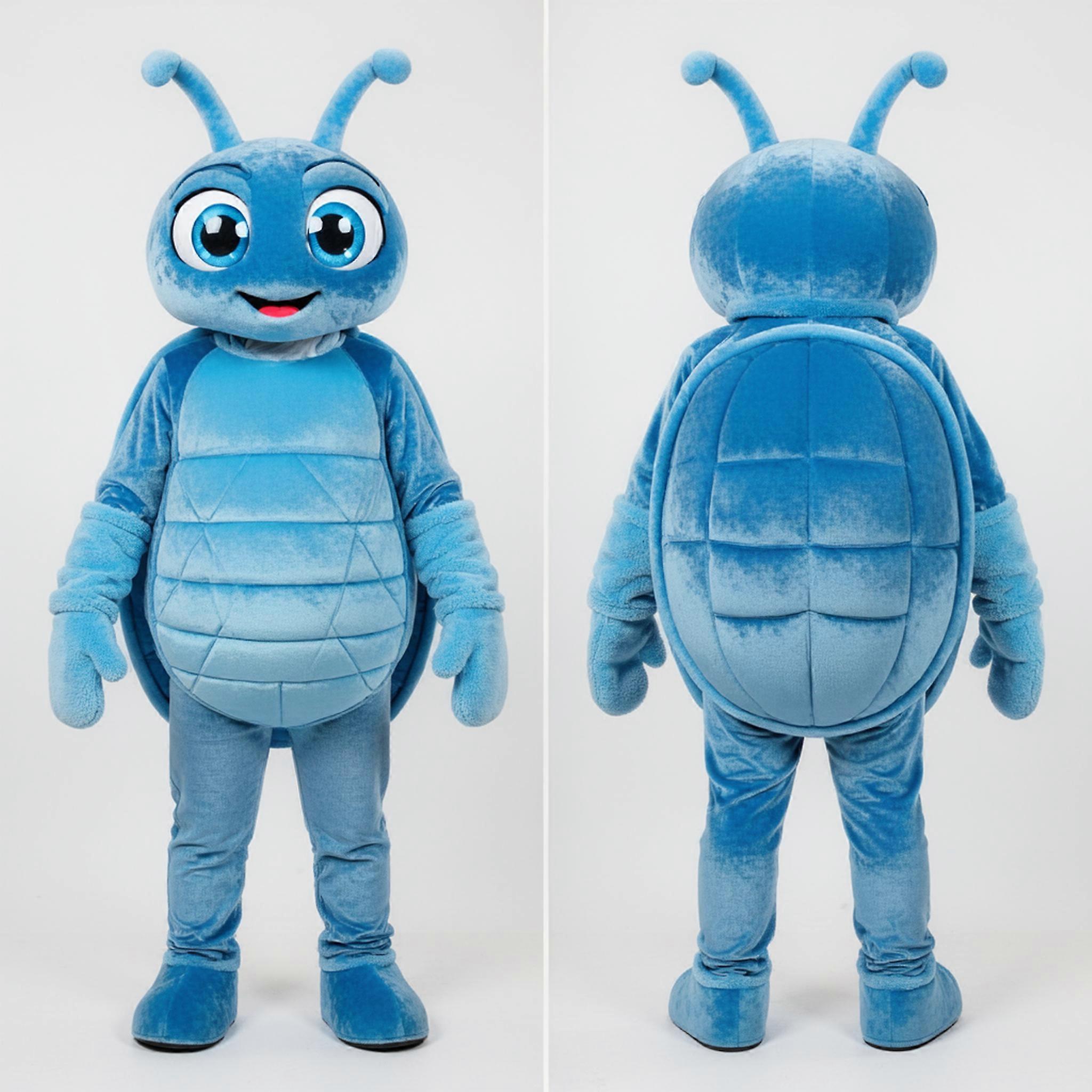 MASTICOT Sky Blue Plush Padded Beet Mascot