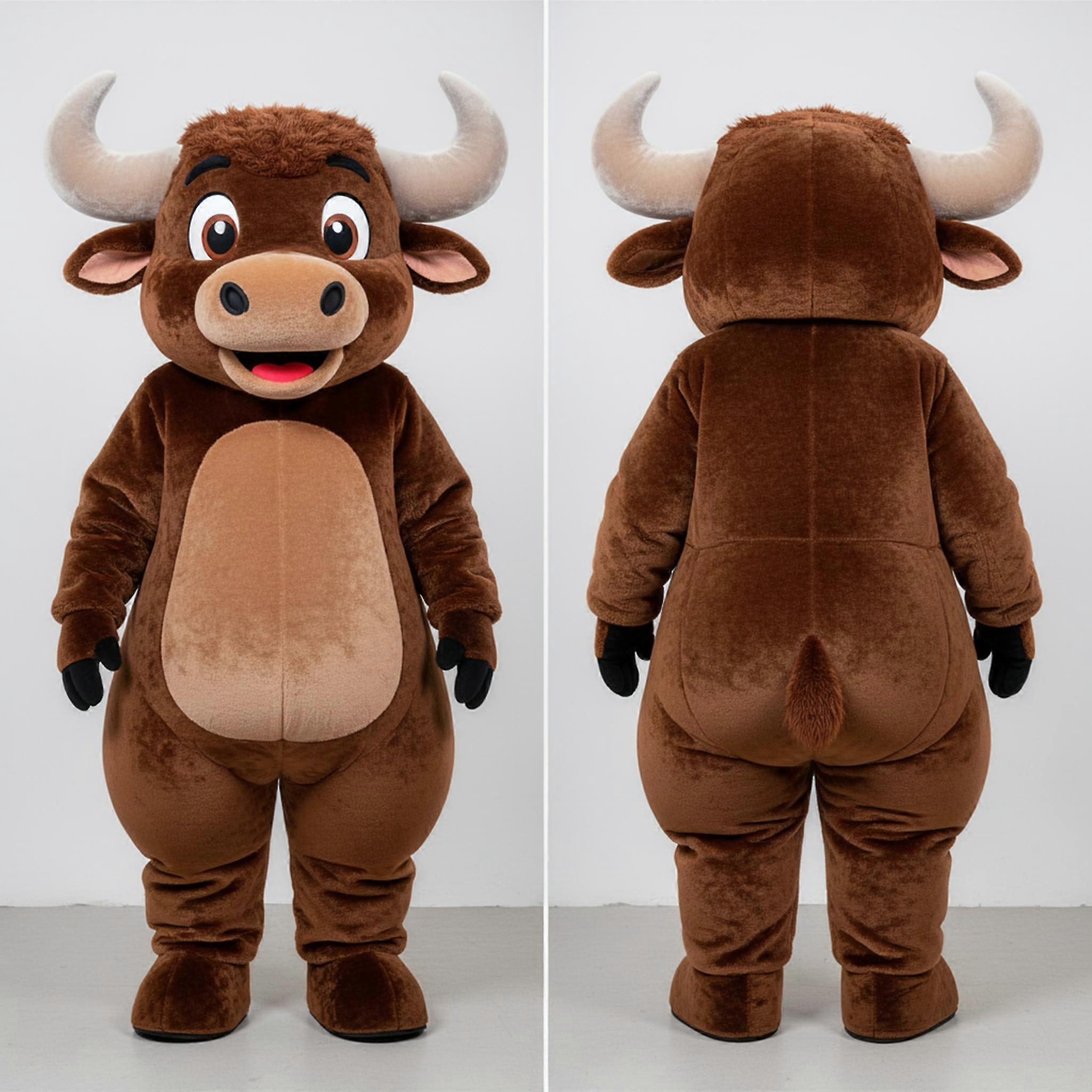 MASTICOT Brown Sturdy Buffalo Mascot