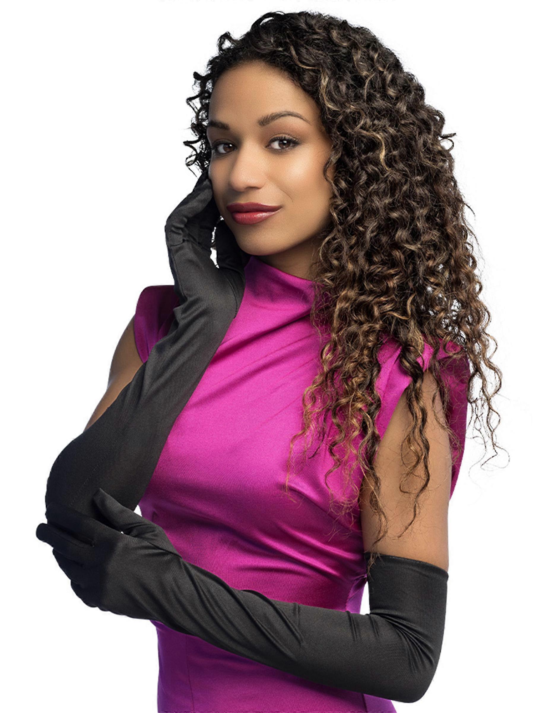 Long black gloves