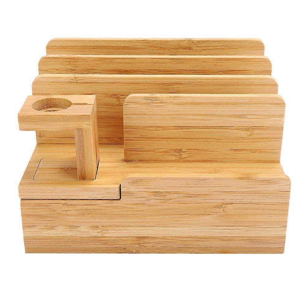 Bamboo Adjustable Multi-device Charging Stand Eco-friendly