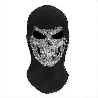 Halloween Scary Skull Balaclava Mask for Adults 3D Digital Print Breathable Outdoor Sports Use