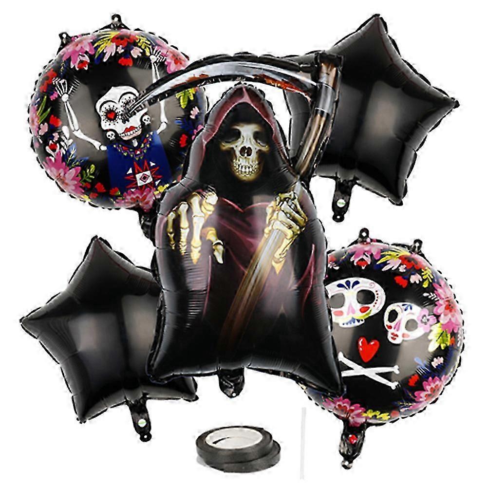 Grim Reaper Skull Foil Balloon Kit