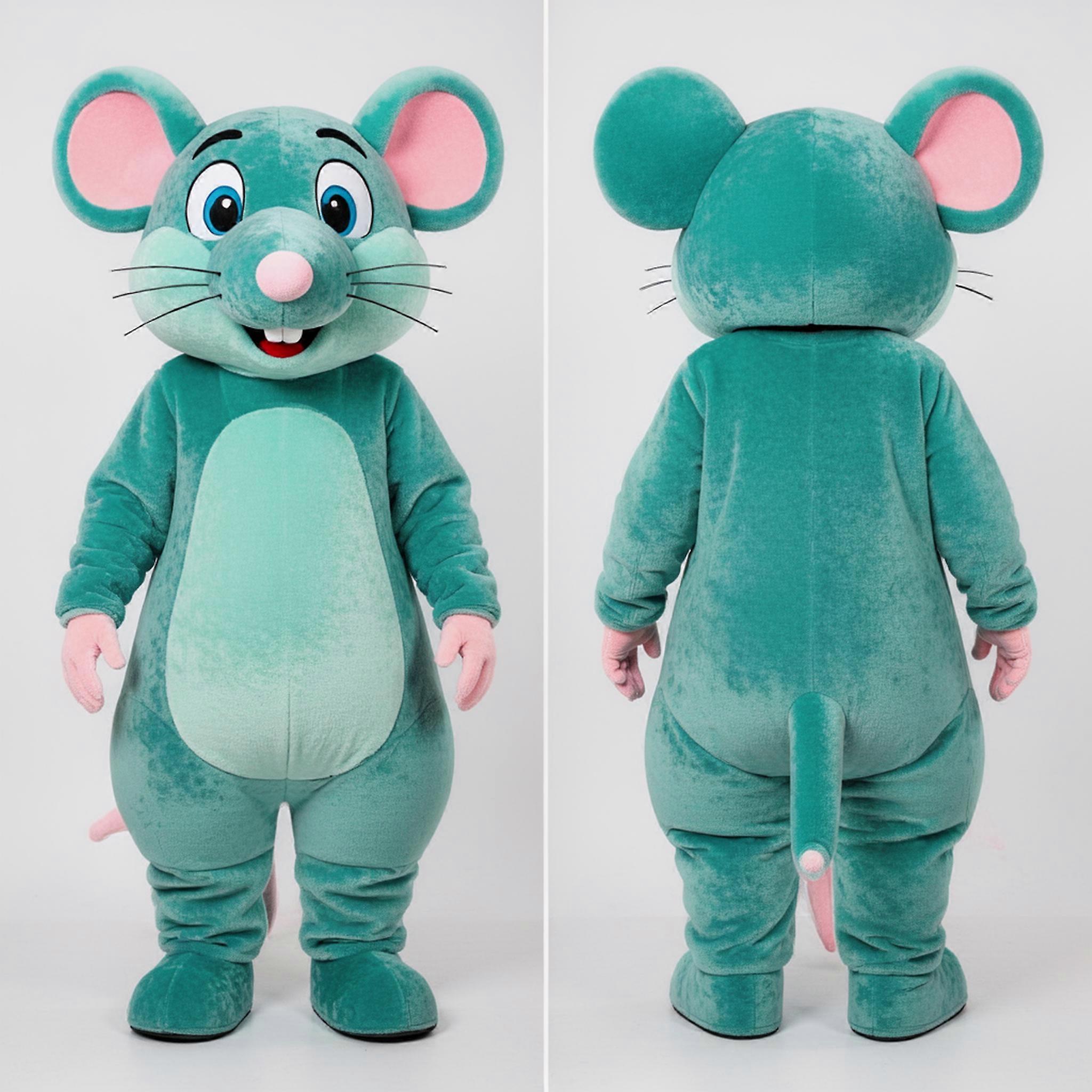 MASTICOT Teal Plush Rat Mascot