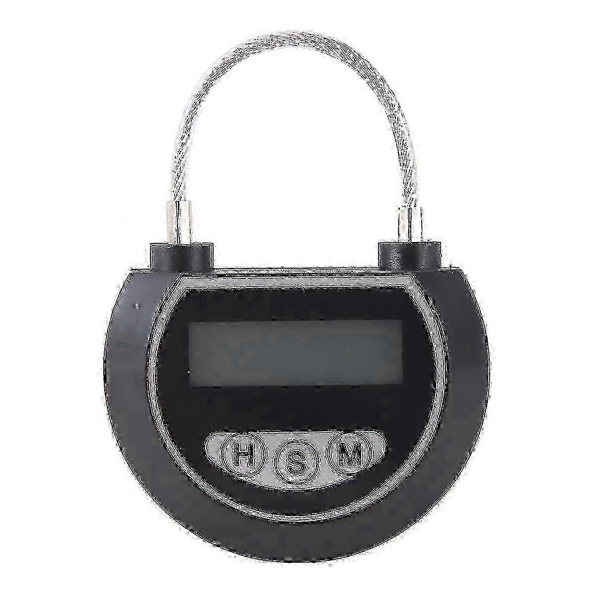Electronic Time Lock Timer Lock Container Multi Function Time Lock Bin for Toys Black