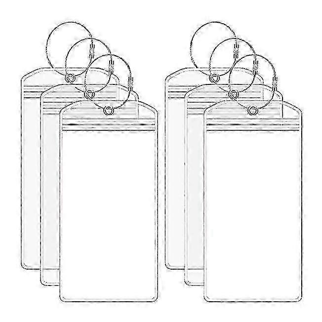 6 Transparent Luggage Tags With Straps