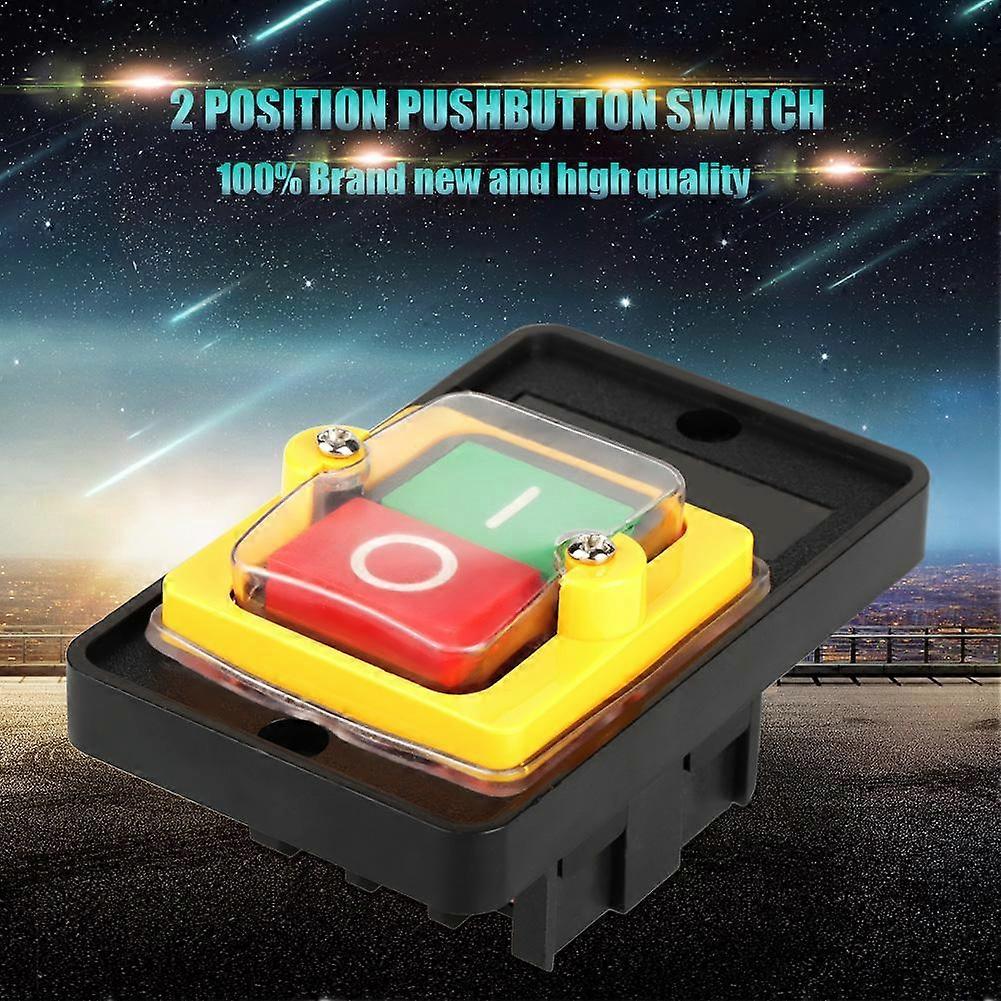 1Pcs KA0 5 380V 10A Black 2 Position Power Control Pushbutton Push Button Switch