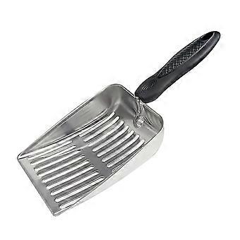 Stainless Steel Pet Waste Scoop, Fine Mesh Litter Shovel for Cats, Reptiles, Birds and Small Pets