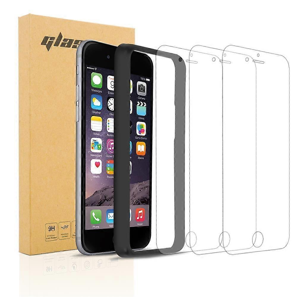 3x Compatible with iPhone 6 / 6S Screen Protector Tempered Glass with Application Tool