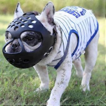Silicone Dog Muzzle compatible with Short Snout Dogs,ideal compatible with Flat-faced And Aggressive Dogs. Prevent Biting And Chewing.-hy Soft