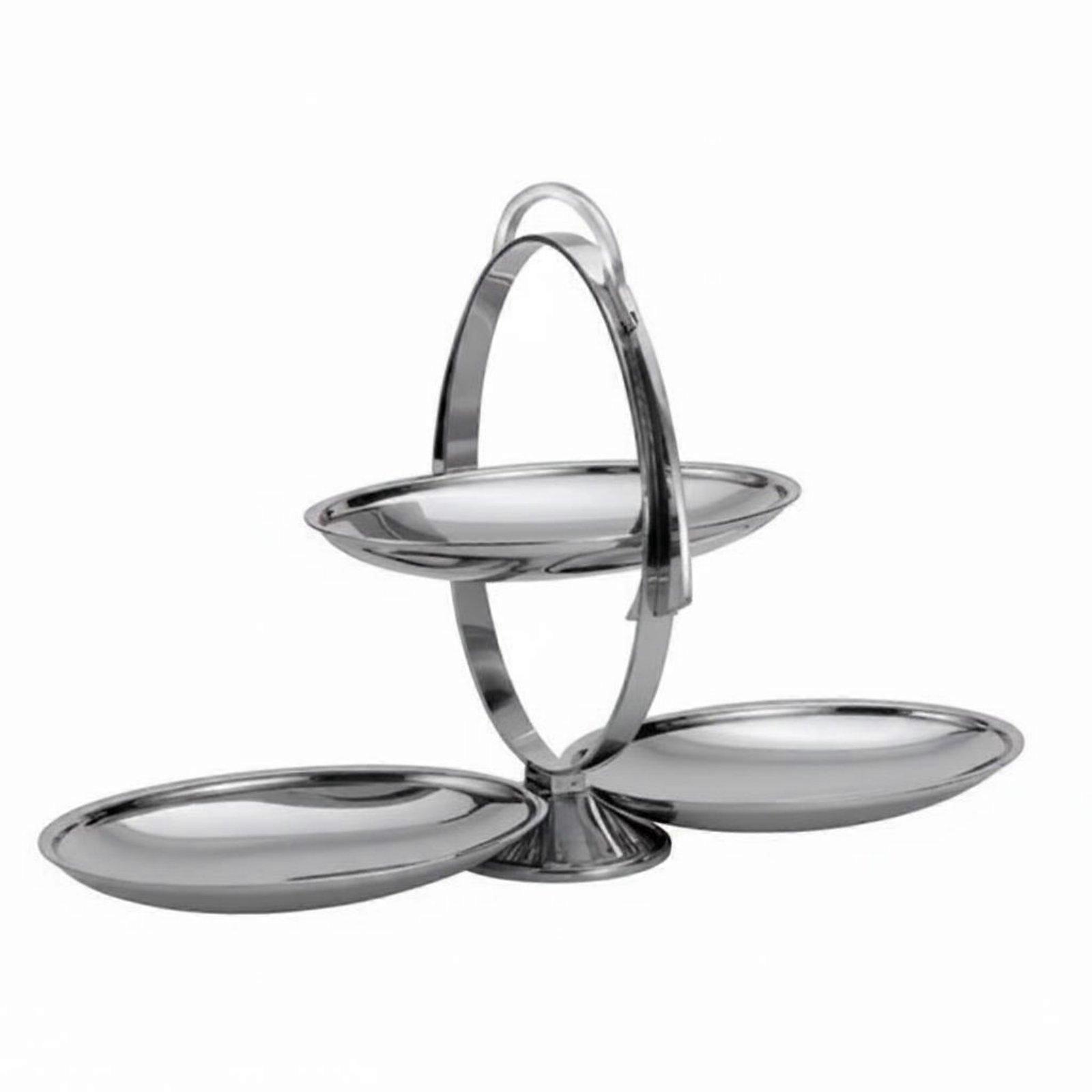 stainless steel Foldable Snack Server Space Saving Foldable fruit stands Modern