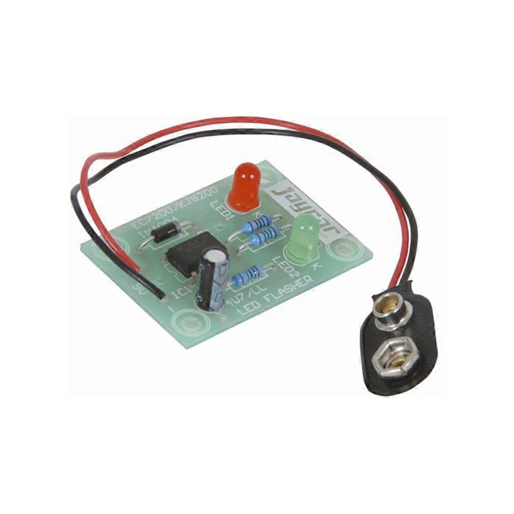 LED FLASHER Short Circuits Two Project with Components and Board instruction