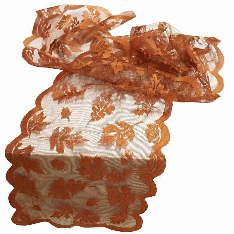 Maple Leaf Lace Table Runner Perfect for Fall Dinner Parties Restaurant Decor