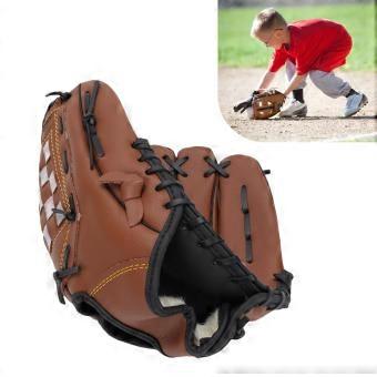 Sports Baseball Glove for Adult Youth Leather Breathable Baseball Softball Glove for Training Brown 29.2cm/11.5in