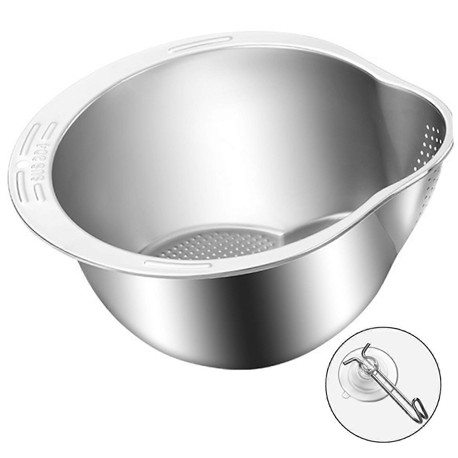 Fine Mesh Rice Strainer Bowl, Stackable Space-Saving Design, Professional Chef Kitchen Tool dkcf