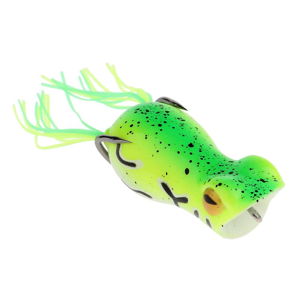 Topwater Frosch Angeln Köder weiche künstliche Crankbaits Hakenköder Grün D