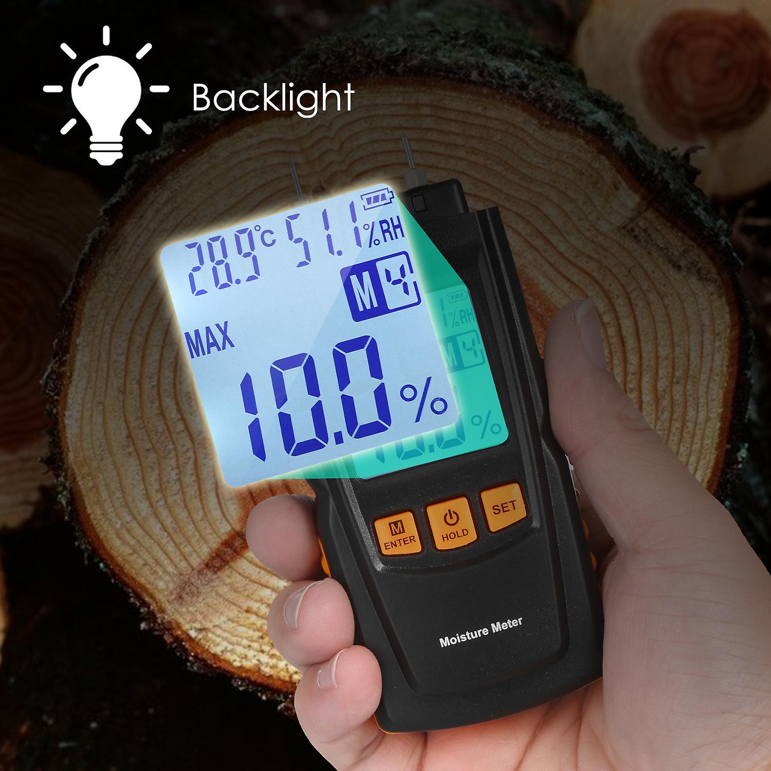 Digital Wood Moisture Meter Firewood Water Content Analyzer Humidity
