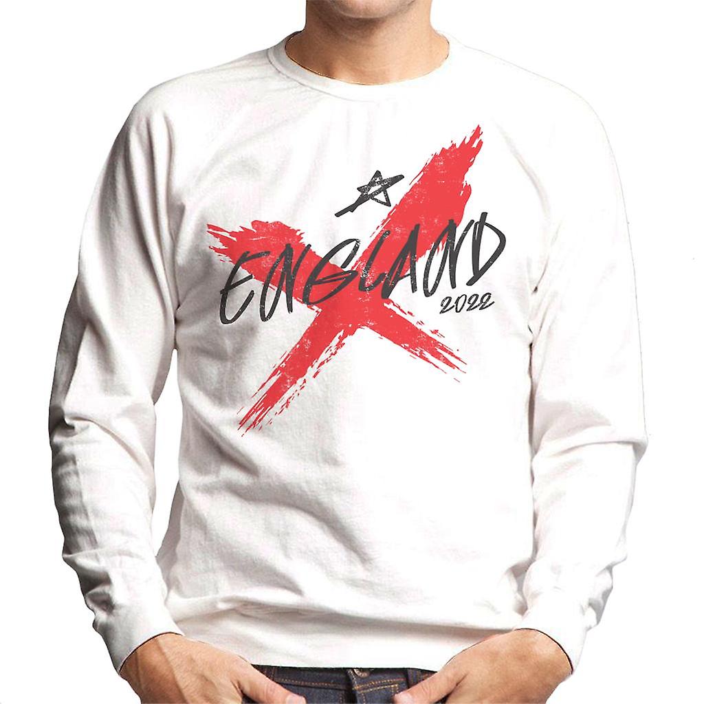 England Red Paint Flag Men's Sweatshirt