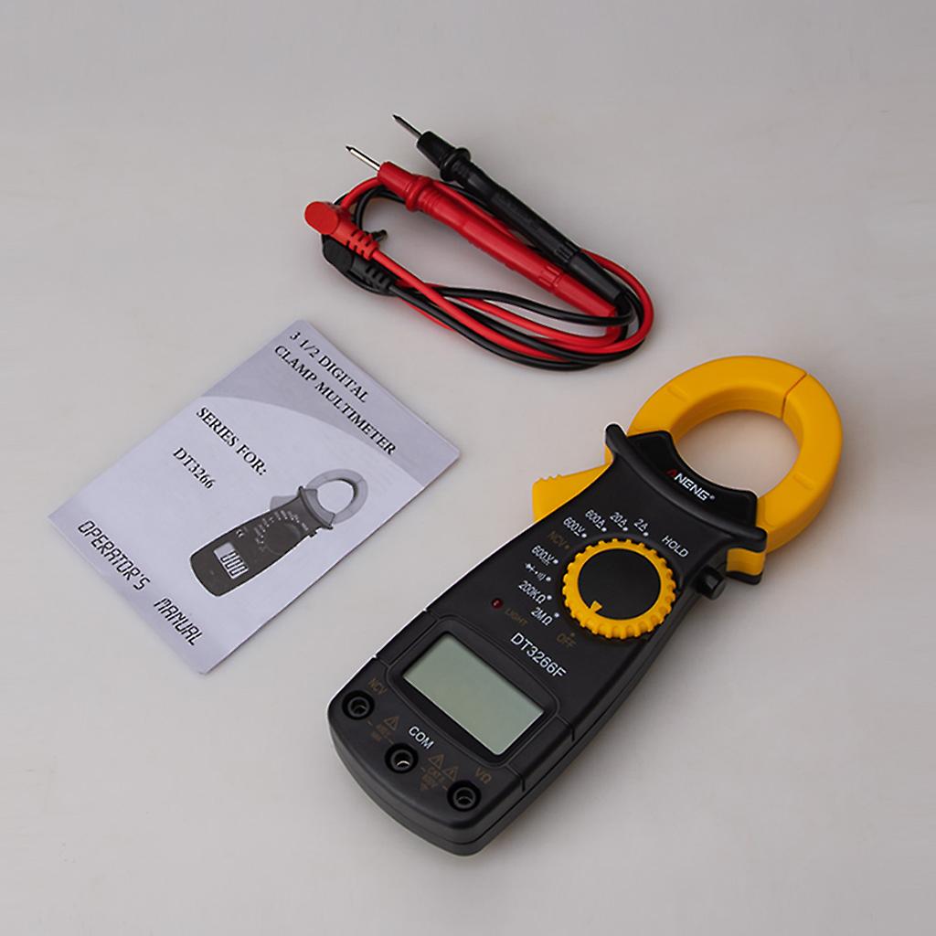 DT3266F LCD Digital Clamp Multimeter AC/for DC Voltage and Resistor NCV Dioded
