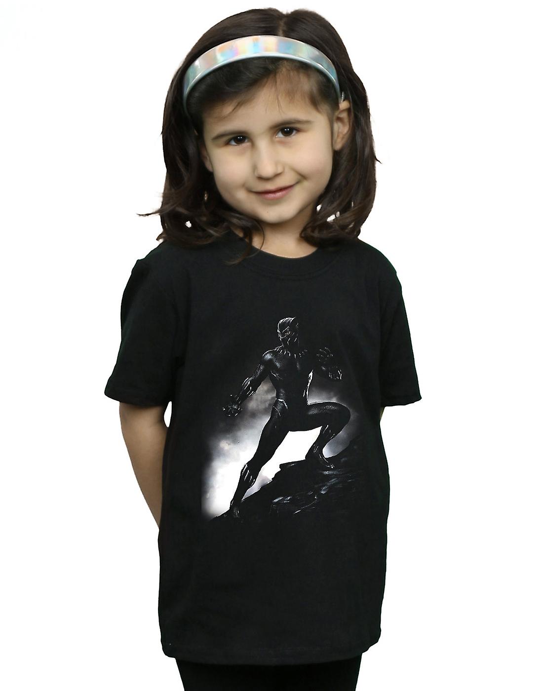 奇迹 女孩 黑豹 站立 姿势 T 恤