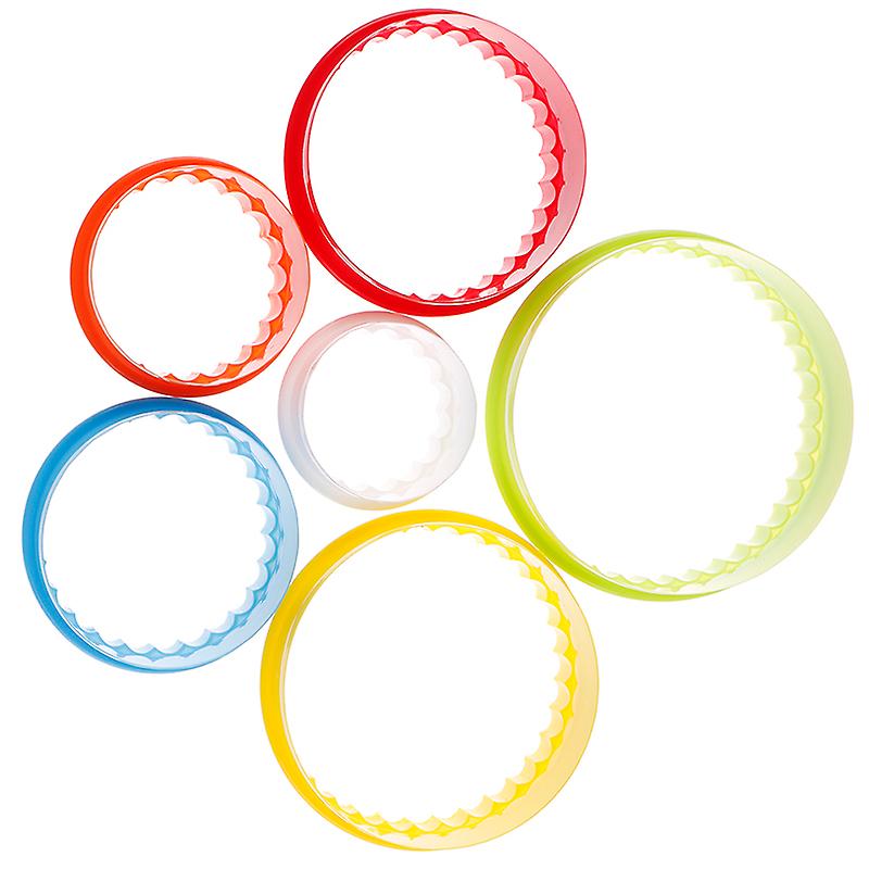 6 قطع / مجموعة جولة / زهرة على شكل العجين قطع أداة أدوات المطبخ الزلابية القاطع لون عشوائي