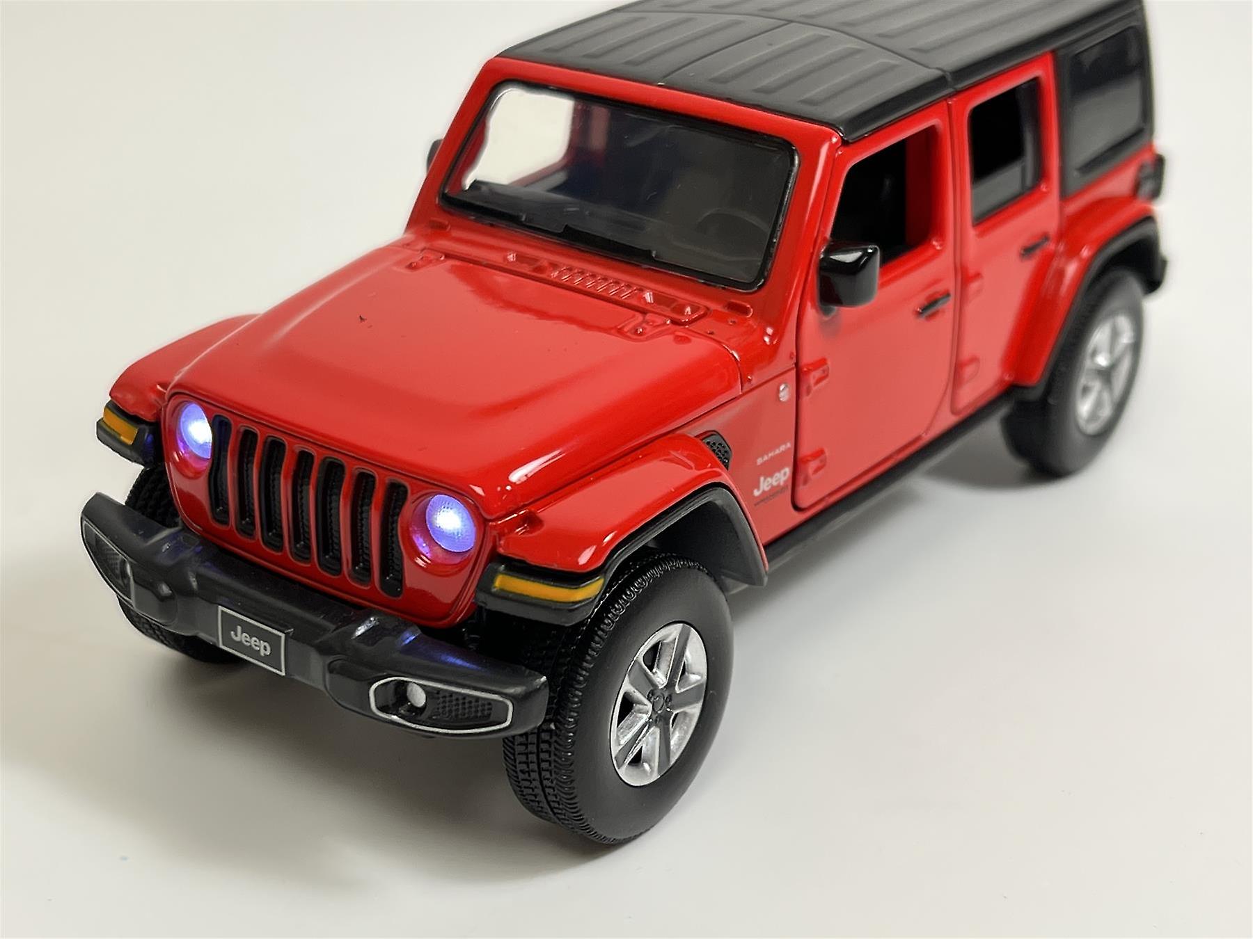 Jeep Wrangler Sahara LHD Red 1:32 Scale Light & Sound Tayumo 32120001