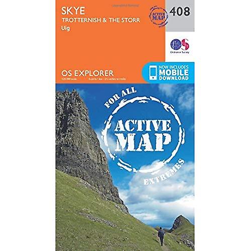 OS Explorer mapa activo (408) Skye - Trotternish y Storr (mapa activo OS Explorer)