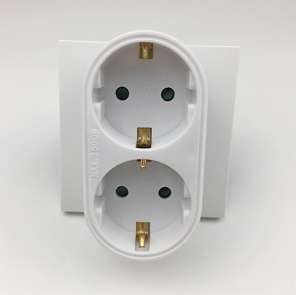 Adapter 2 sockets sockets sockets Female Front