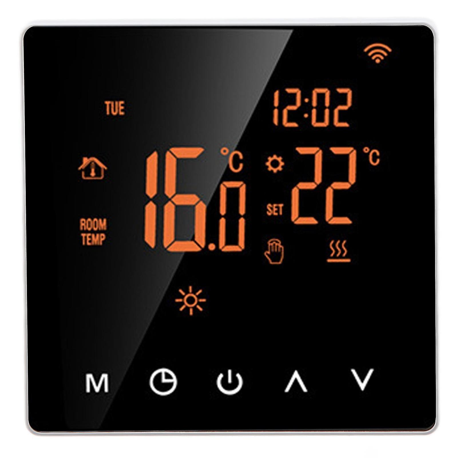 Me81h Smart Wifi Lcd Thermostat Water Floor Heating Wall Boiler Electric Floor Heating Thermostat For Tuya Ac230vorange Background White Button 3a
