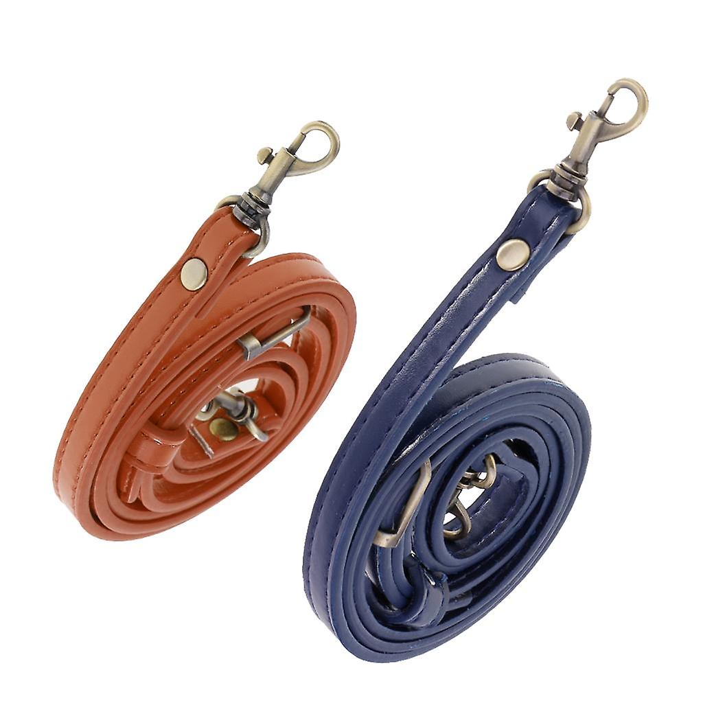 2 Pieces Adjustable PU Leather Crossbody Bag Shoulder Bag Strap Handle