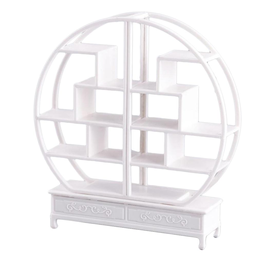 1/20 China Style Round Shelf DIY Assembly Furniture Model for Mini Scenery
