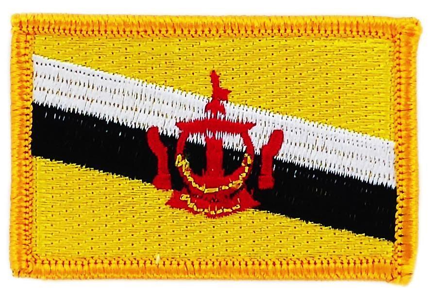 Patch Ecusson Brode Flag Brunei Flag Thermocollant Insigne Blason