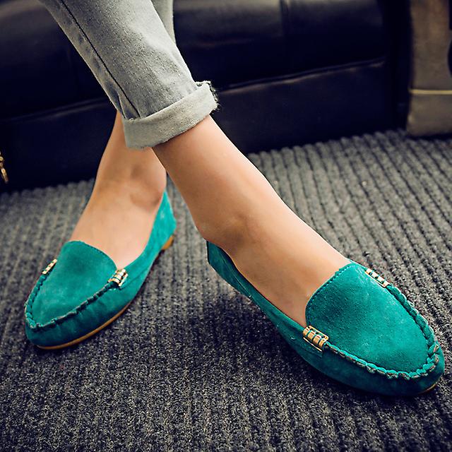 حجم كبير 35-43 نساء المتسكعون حلوى اللون شقق لينة الانزلاق على أحذية مسطحة امرأة الباليه شقق أحذية قارب أحذية السيدات Zapatos Mujer