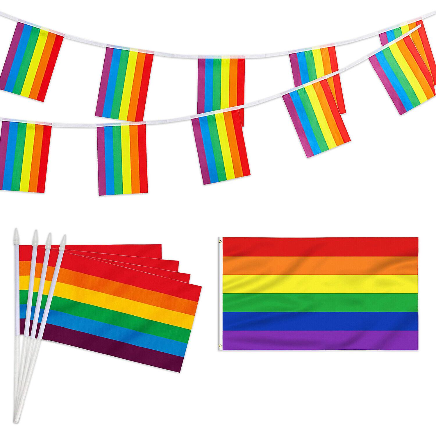 Rainbow Stripe Flags Banners Decoration