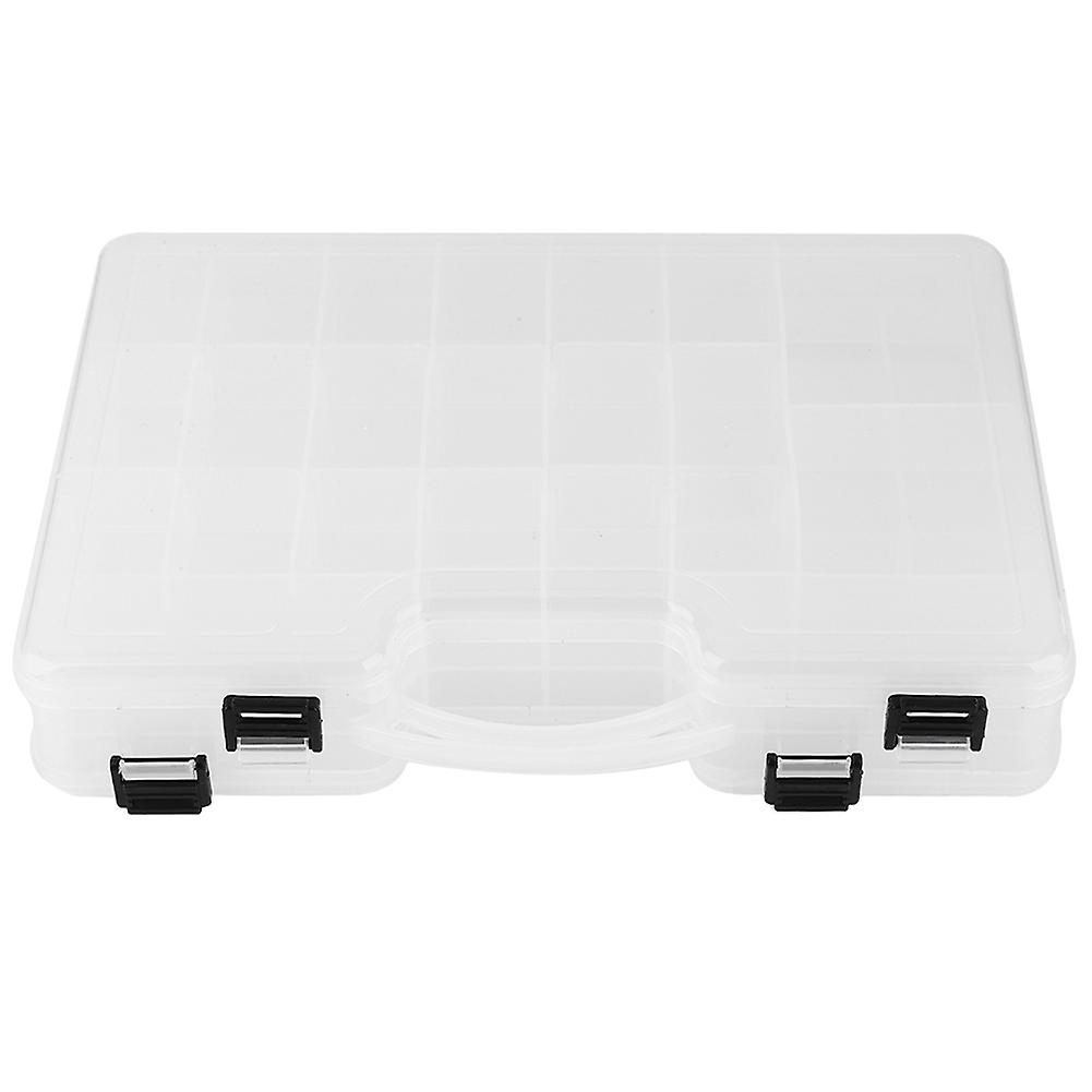 Fly Lure Box Fishing Tackle Storage Box Spoon Hook Bait Tackle Case with Handle White