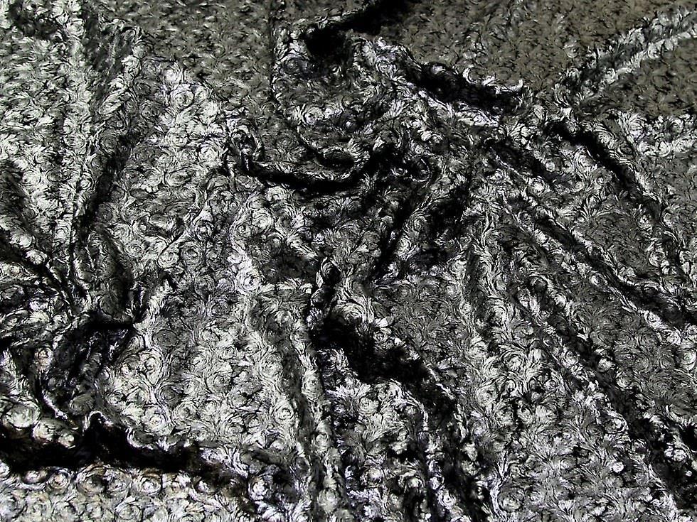 John Louden Metallic Faux Fur Fabric Silver - per metre