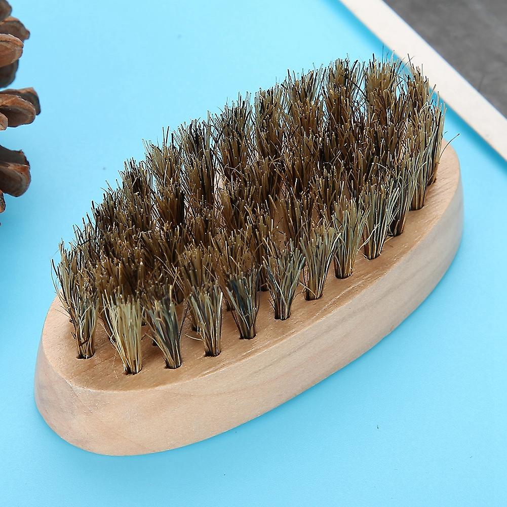 Men's Soft Bristle Beard Brush Mustache Comb Oval Bamboo Handle Beard Shaping Tool