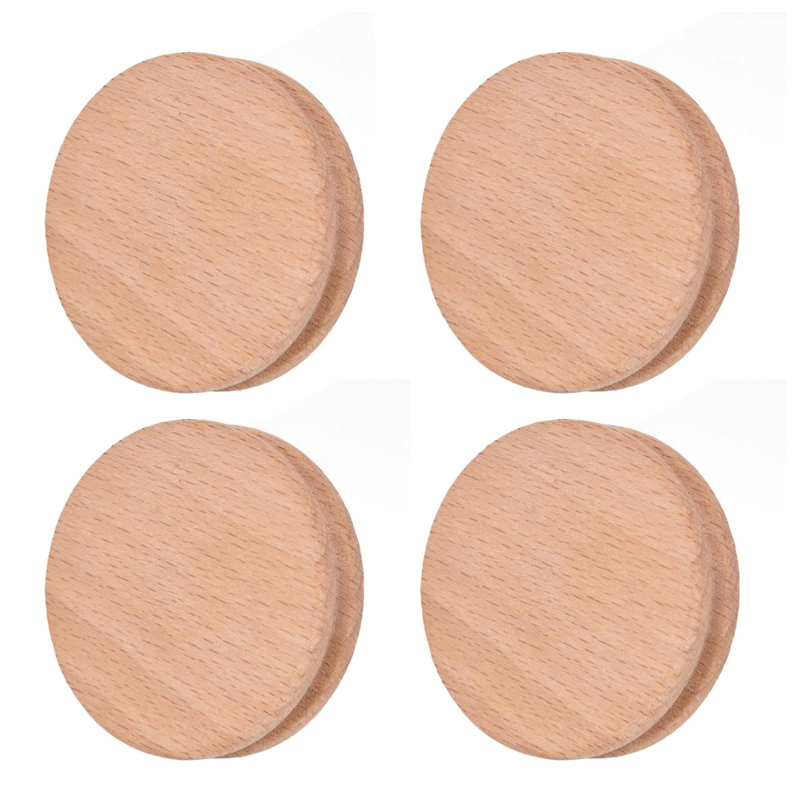 10Pcs Round Slicker Edge Burnisher Tool Beech Wood DIY Leather Craft Edging Chamfering Device