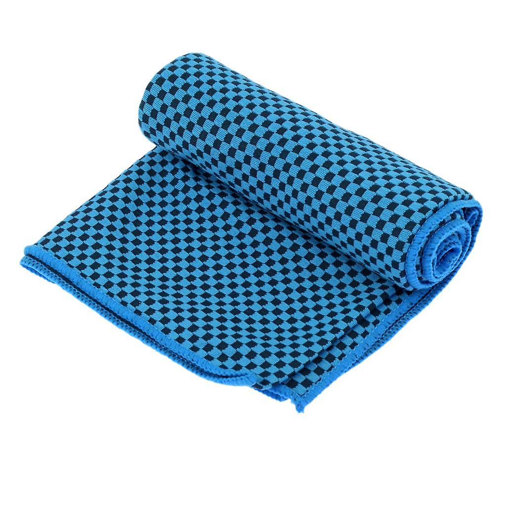 Instant Cooling Ice Cold Gym Towel Drying Sweat Absorb Chilly Pad Blue