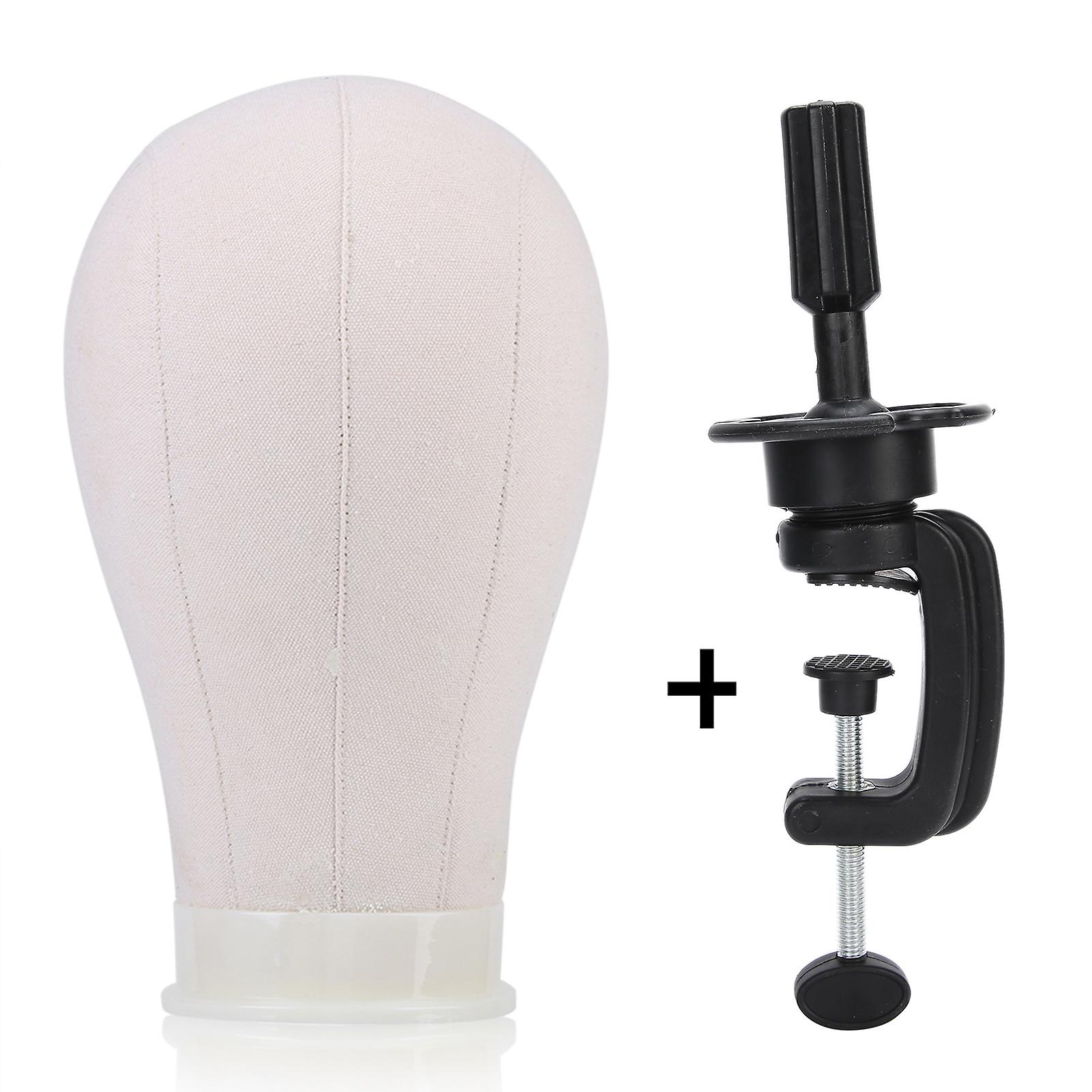 22 Inch Canvas Mannequin Head for Wig Styling Model Making Hat Headwear Cap Display Stand Manikin Model