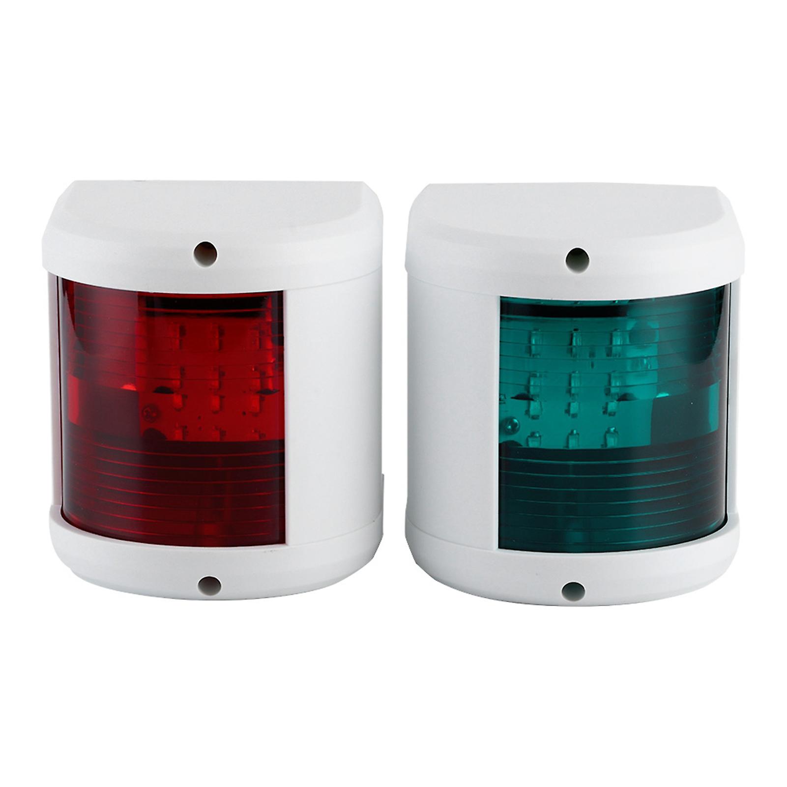 12V-24V LED Navigation Light Left Red Right Green Waterproof IP66 White Shell for Yacht Boat