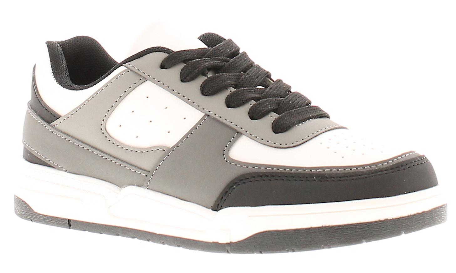 Focus Older Boys Trainers Max Lace Up grey