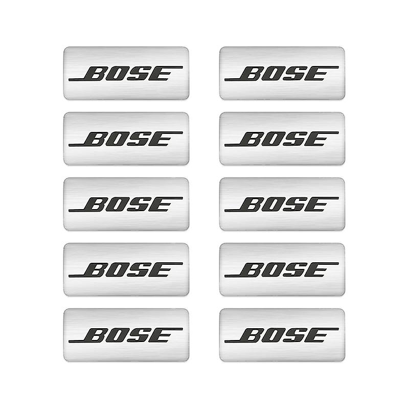 10pcs / Lot Auto Aluminum 3D Metal Pin BOSE Hi-Fi Speaker Audio Stereo Labeling Decorate Sticker Badge Emblem Decals Car Styling