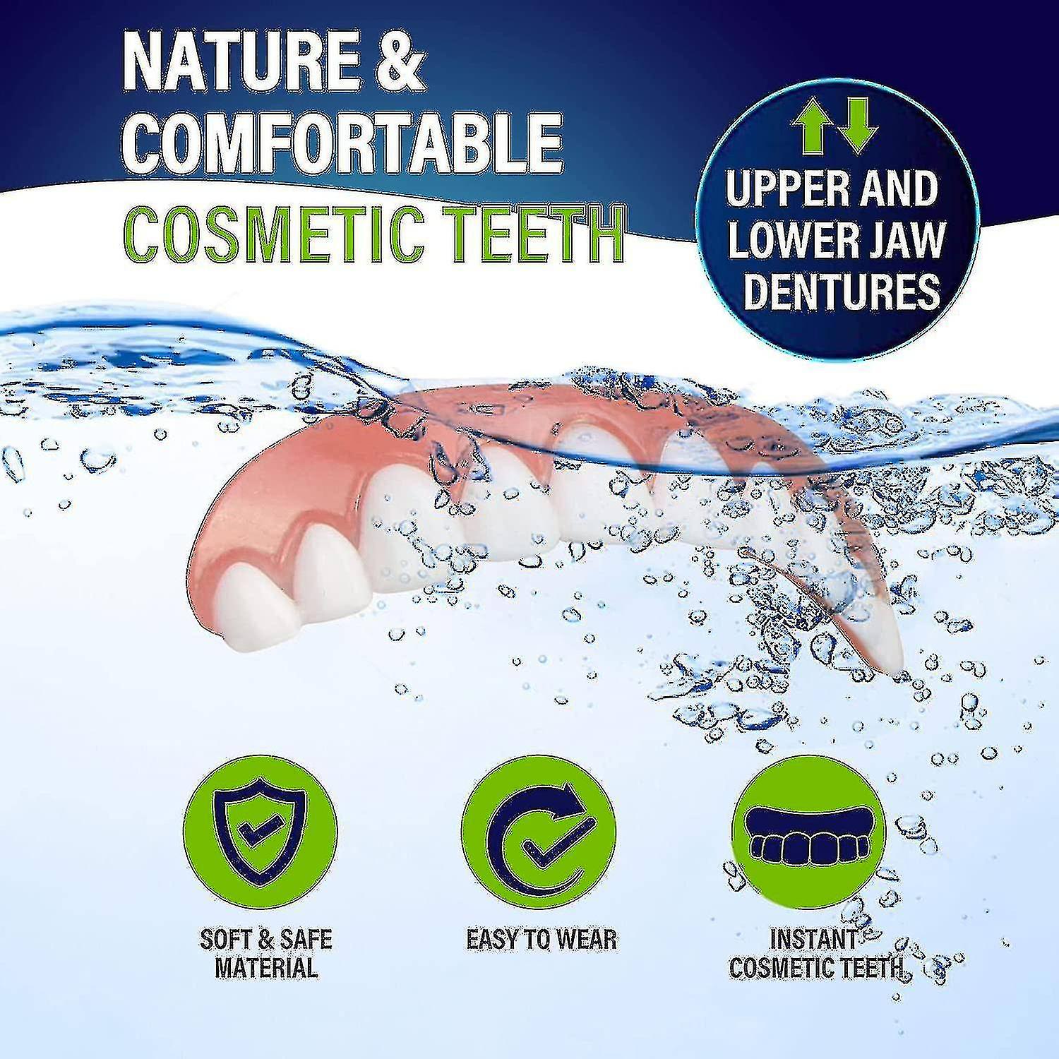 2 Sets Of Dentures, Upper And Lower Jaw Dentures, Natural And Comfortable, Protect The Teeth, And Re
